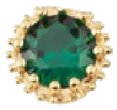 May Birthstone Emerald Green ZB005