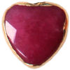 Berry Colored Stone Heart HF006