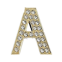 Focal Bag Charm: Pave Letter A Bag Charm BC031