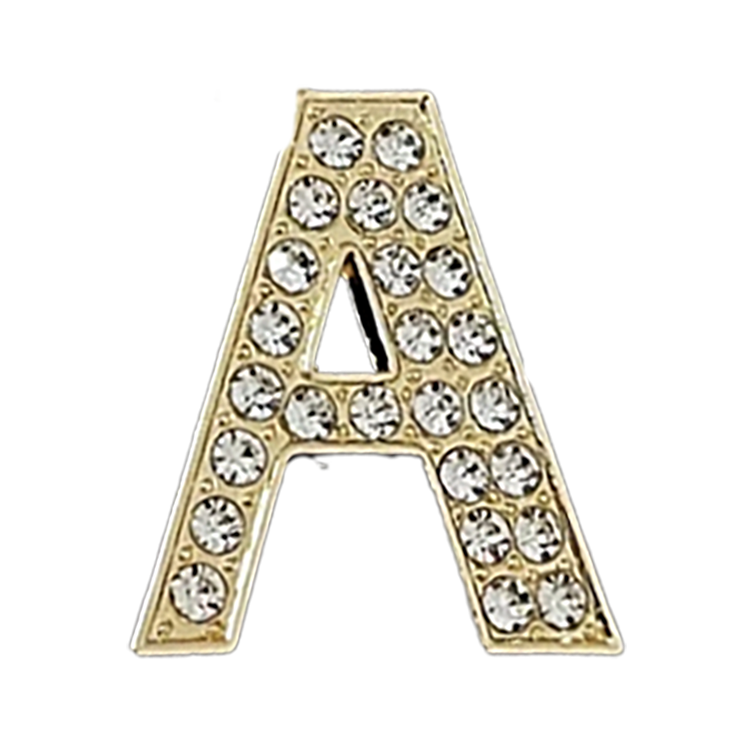 Focal Bag Charm: Pave Letter A Bag Charm BC031