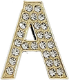 Focal Bag Charm: Pave Letter A Bag Charm BC031