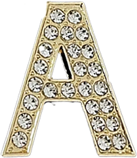 Focal Bag Charm: Pave Letter A Bag Charm BC031