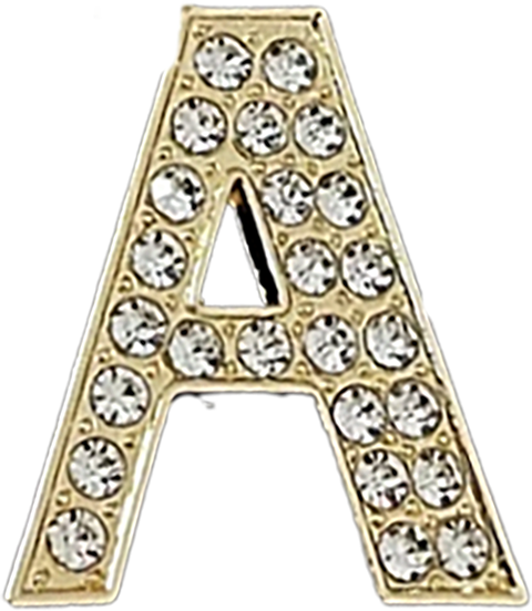 Focal Bag Charm: Pave Letter A Bag Charm BC031