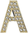 Pave Letter A Bag Charm BC031