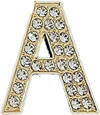 Pave Letter A Bag Charm BC031