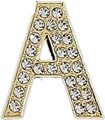 Pave Letter A Bag Charm BC031