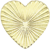 Small Gold Ribbed Heart P006