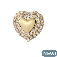 Heart with Pave Border HF039