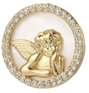 Round Angel With Crystals S004