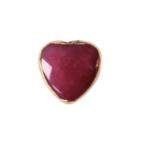 Berry Colored Stone Heart HF006