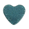 Blue Bedazzled Heart Bag Charm BC009