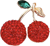 Focal Bag Charm: Bedazzled Cherries BC057