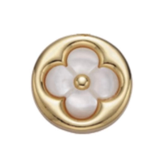 Large Gold Circle With Clover S003