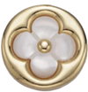Large Gold Circle With Clover S003
