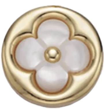 Large Gold Circle With Clover S003