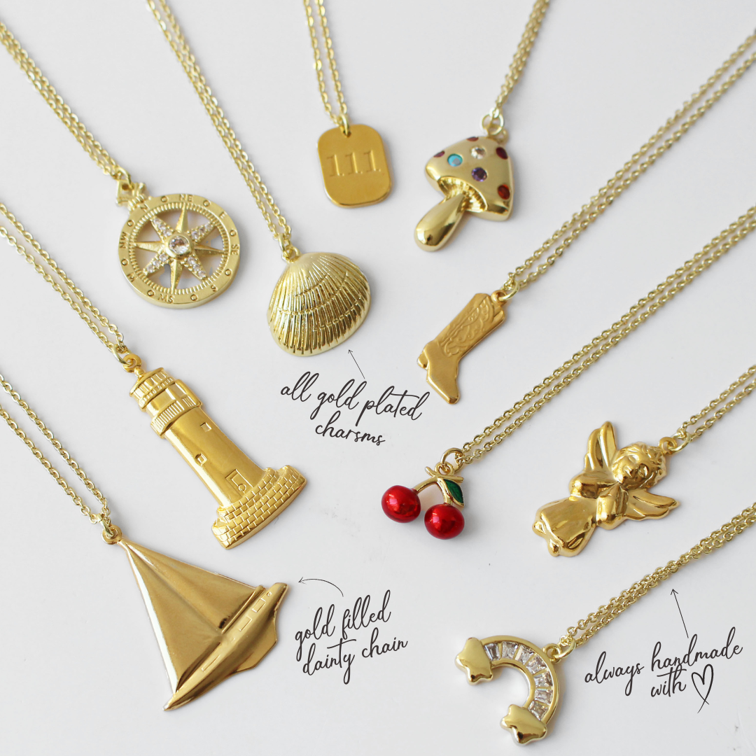 Gold best sale pendant charm