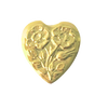 Gold Heart With Flowers HF001