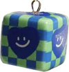 Green & Blue Checkered Smiley Cube BC028