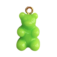 Lime Green Gummy Bear Bag Charm BC021