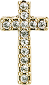 Tiny Cross With Pave S029