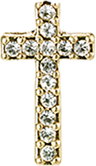 Tiny Cross With Pave S029