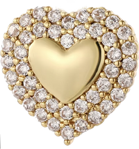 Heart with Pave Border HF039