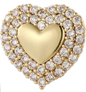 Heart with Pave Border HF039