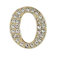 Pave Letter O Bag Charm BC044