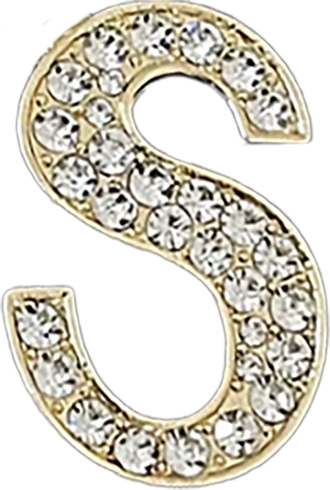 Focal Bag Charm: Pave Letter S Bag Charm BC049