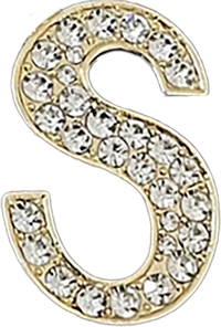 Pave Letter S Bag Charm BC049