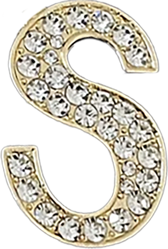 Pave Letter S Bag Charm BC049