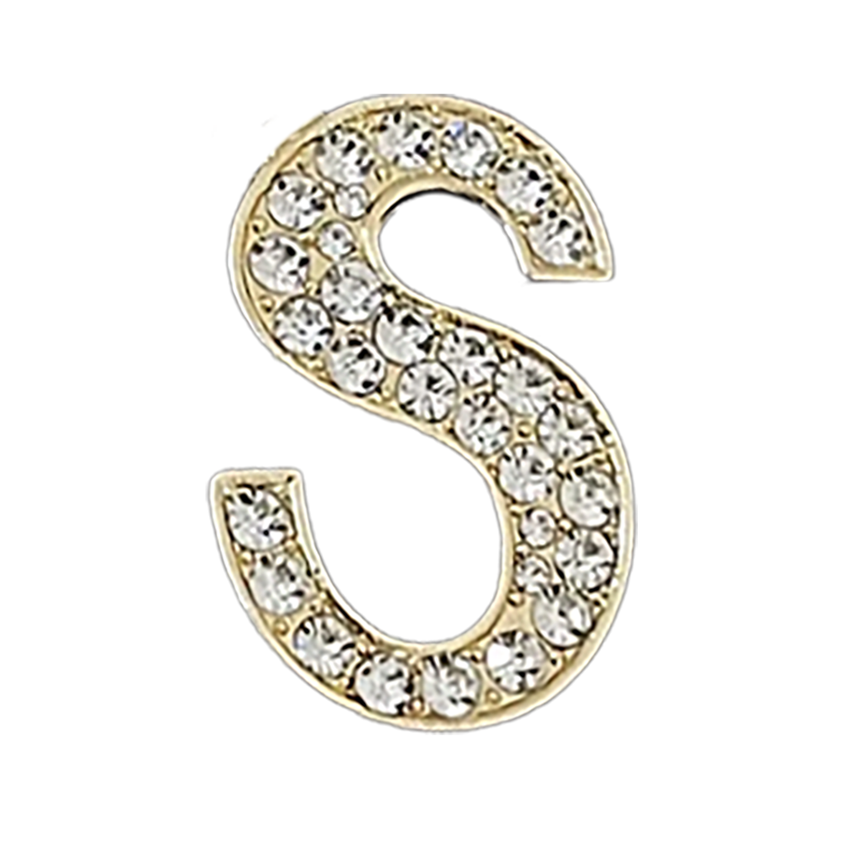 Pave Letter S Bag Charm BC049