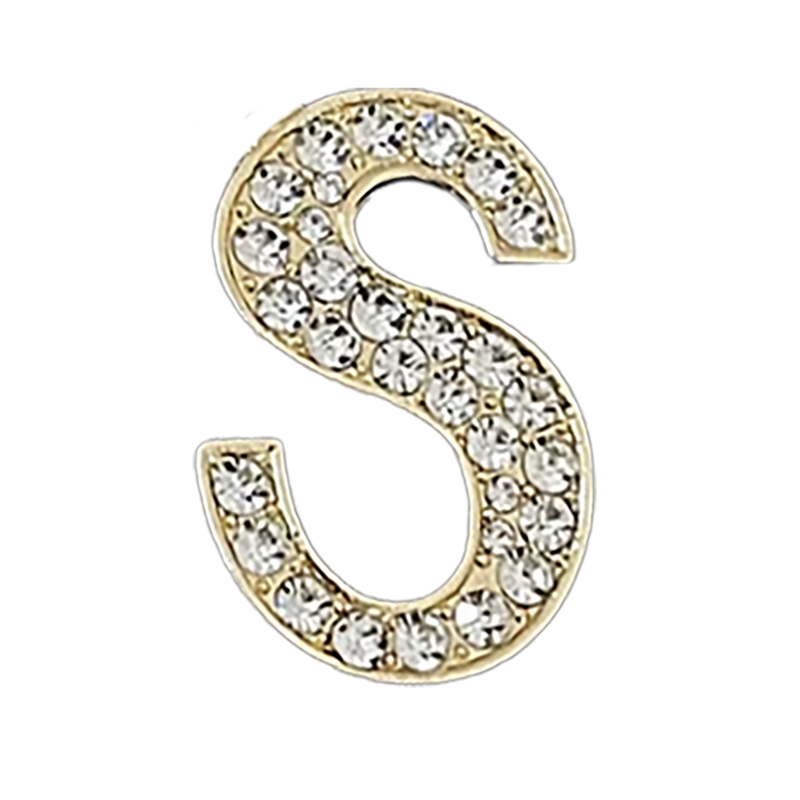 Pave Letter S Bag Charm BC049