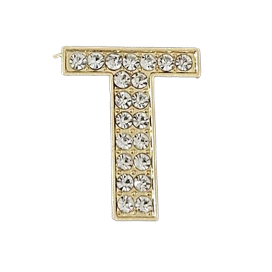 Pave Letter T Bag Charm BC050