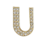 Pave Letter U Bag Charm BC051