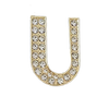 Pave Letter U Bag Charm BC051