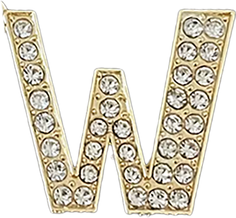 Pave Letter W Bag Charm BC053