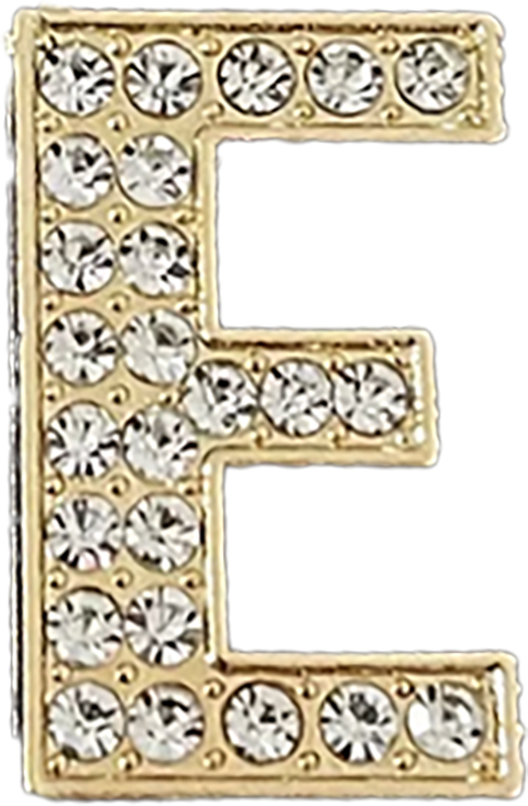 Focal Bag Charm: Pave Letter E Bag Charm BC035