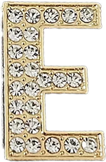 Pave Letter E Bag Charm BC035