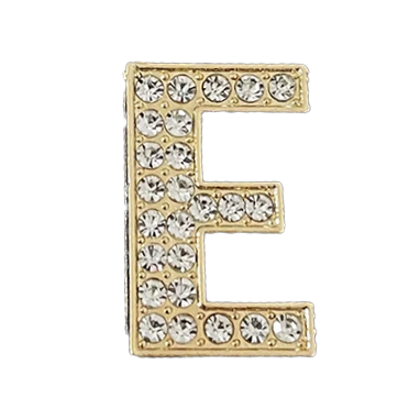 Pave Letter E Bag Charm BC035