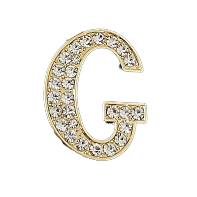 Focal Bag Charm: Pave Letter G Bag Charm BC037