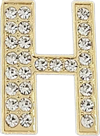 Focal Bag Charm: Pave Letter H Bag Charm BC038