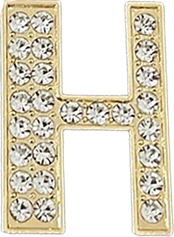 Pave Letter H Bag Charm BC038