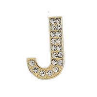 Pave Letter J Bag Charm BC040