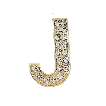 Pave Letter J Bag Charm BC040