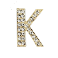 Pave Letter K Bag Charm BC041