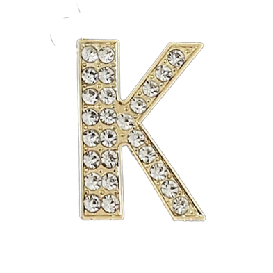 Pave Letter K Bag Charm BC041