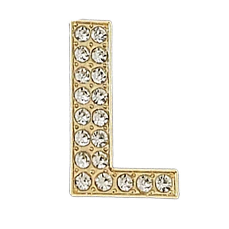 Pave Letter L Bag Charm BC042