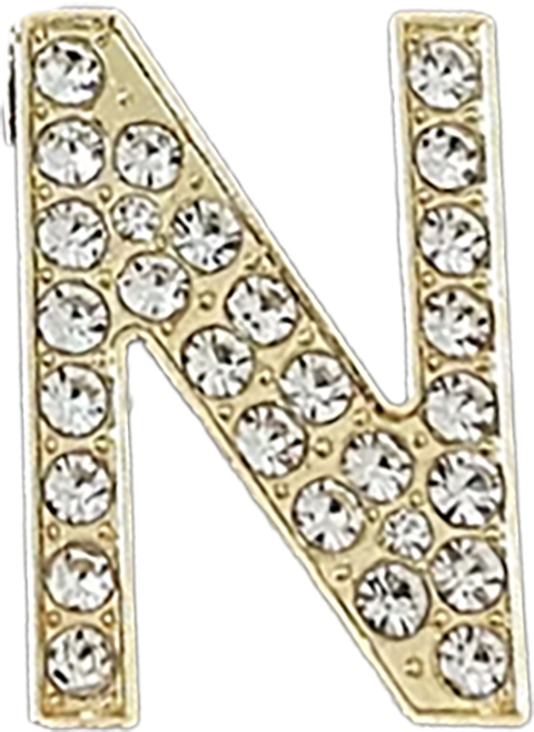 Focal Bag Charm: Pave Letter N Bag Charm BC044