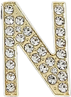 Pave Letter N Bag Charm BC044